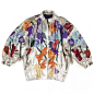 Blouson du soir en cuir argenté rebrodé de fleurs, Yves Saint Laurent automne-hiver 1980-1981, Les Arts Décoratifs (exposition Dries Van Noten)