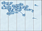 新中式手绘工笔祥云背景墙壁画装饰画软包硬包客厅沙发书房背景-淘宝网