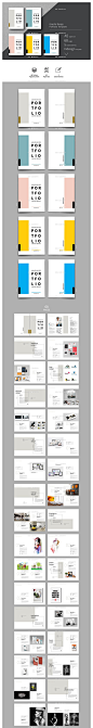国外高端InDesign作品集模板 封面内页画册设计排版id参考 5色彩-淘宝网