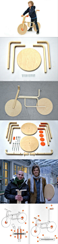 用宜家凳子做成的儿童自行车 http://url.cn/AWrlSi