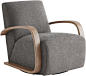 Amazon.com: CHITA Swivel Accent Chair, Modern Arm Chair for Living Room, Fossil Grey in Fabric with Grey Wood Arm : Home & Kitchen