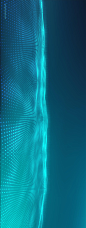 蓝色智能科技电子信息曲面波纹节点海报设计元素_EPS矢量：