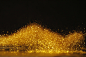 黑色背景,落下,无人,摄影,粉末_gic10342136_Falling Gold dust on black background_创意图片_Getty Images China