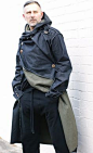 Street Fashion - Urban Style_Deconstructed Gothic Denim Coat. Gothic Monk meets Urban Punk Tres Chic!: 