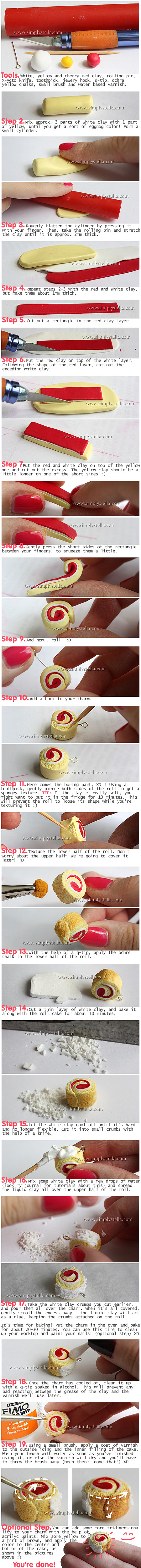 Roll Cake charm - Tu...