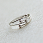 简约蒲公英种子纯银戒指线条小珠指环女生日礼物