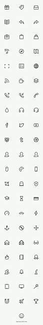 Simple Line Icons (Free PSD, Webfont) : A collection of 160 simple stroke icons that are great for mobile applications, websites and user interfaces. All icons are pixel perfect, fully scalable vector shapes released for public use.