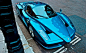 法拉利超级跑车、蓝色 #跑车#