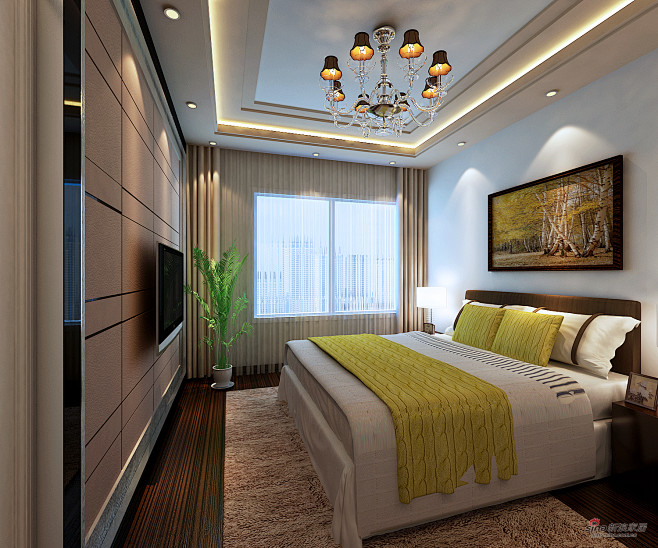 中铁国际城两居室现代风格设计图片