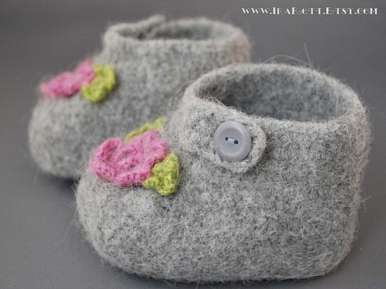 felted booties