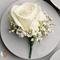 How to Make Corsages and Boutonnieres. I like this boutonniere