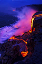 熔岩流，夏威夷。