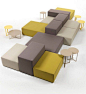 Sectional modular #sofa LOUNGE by Giulio Marelli Italia | #design M Studio: 