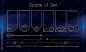 Set of Tribal User Interface Elements. Space ethnic HUD. Good for game UI. Vector Illustration EPS10