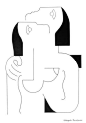 Saatchi Art Artist Hildegarde Handsaeme; Drawing, “Tendresse II” #art