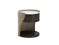 Round solid wood bedside table with drawers DATEJUST by Capital Collection by Atmosphera