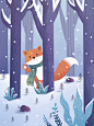 冬日私语 森林里的小狐狸 | Y3-颜颜颜 - 原创作品 - 涂鸦王国插画