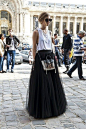 On Chiara Ferragni, the ballskirt works out and about