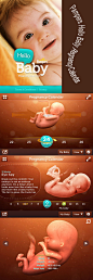 宝洁公司出品，Pampers Hello Baby Pregnancy Calendar，
Experience a baby’s development from week 4 to week 40 of pregnancy。