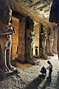 M interior del templo d Abu Simbel