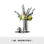 简约现代轻奢电镀银色花瓶客厅插花艺摆件家居软装饰品样板间花器