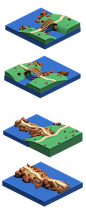 [美工云]高端等轴3D立体地图元素_PNG合集：