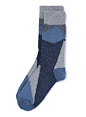 Blue Cut And Sew Boot Socks - Clearance - TOPMAN