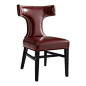Leather Dining Chair with Silver Nail, Oxblood - Leather Dining Chair with Silver Nail 椅子
