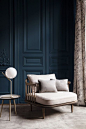 I would love to find an interior paint color like this for my living room: a rich, jewel-toned blue that's somewhere between navy and teal.