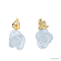 Dior高级珠宝Rose Pre-Catelan系列蓝玉髓耳环