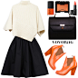 A fashion look from December 2014 featuring white crop top, black skirt and short boots. Browse and shop related looks.