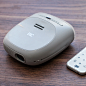 3M Roku / MP300 - Streaming Mobile Projector : The MP300 comes with a Roku Streaming Stick that allows to stream movies and shows. Made using the same technology found in movie theater projectors, it delivers a stunning picture. It's small enough to fit i
