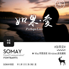 Somay-如果爱PS字体素材美工log...