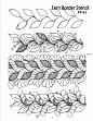 当天的总部绗缝提示：这里是上次在我们的系列模板美化的想法。 这个例子开始于一个蕨类植物边框设计。 通过拼接的设计，但增加静脉线，微绗缝，和周围的树叶卷须美化它。 或周围的树叶缝用羽毛，带或不带鹅卵石。 从<a class="text-meta meta-link" rel="nofollow" href="https://www.facebook.com/HandiQuilter" title="https://www.faceb