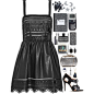 A fashion look from August 2015 featuring black cutout dress, zip shoes and multi colored clutches. Browse and shop related looks.