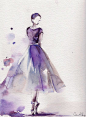 Original Watercolor Painting Ballerina Painting by CanotStop: