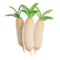 Radish 3D Illustration