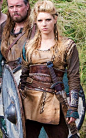 Katheryn Winnick as Lagertha in her shieldmaiden outfit (Vikings, 2013)