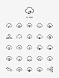 大数据云 数据分类 上传下载 UI图标设计AI2数据分类|上传|下载|图标设计