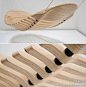 澳大利亚Adam Cornish工作室模仿人类脊椎形状设计的胶合木吊床 Wooden Hammock。