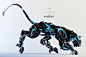 Cyber Panther : Wild hunter - robotic panther artwork was made for portfolio