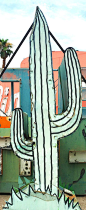Cactus in the neon graveyard: 