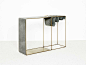 Avenue Road Grey Leather Console
