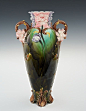 Majolica Vase ! Stunning