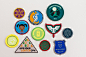 Embroidered badges : Embroidered badges for the Danish Scouts.