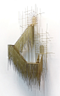 New Architectural Sculptures by David Moreno Appear As Three Dimensional Drawings : Spanish sculptor David Moreno (previously) continues to blur the lines between two and three dimensions with his architectural artworks. Created using hundreds of steel ro