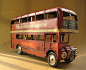 1905年红色伦敦双层铁皮巴士模型