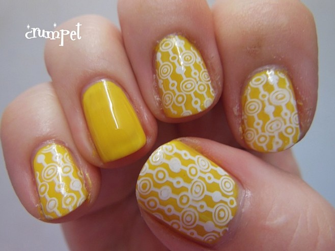 yellow manicure stam...