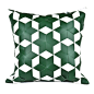 梵廊朵|样板房间|家居软装|抱枕靠包|现代简约|大都会绿色几何体-淘宝网