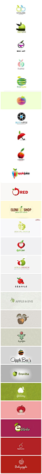 25个以苹果味元素的logo设计